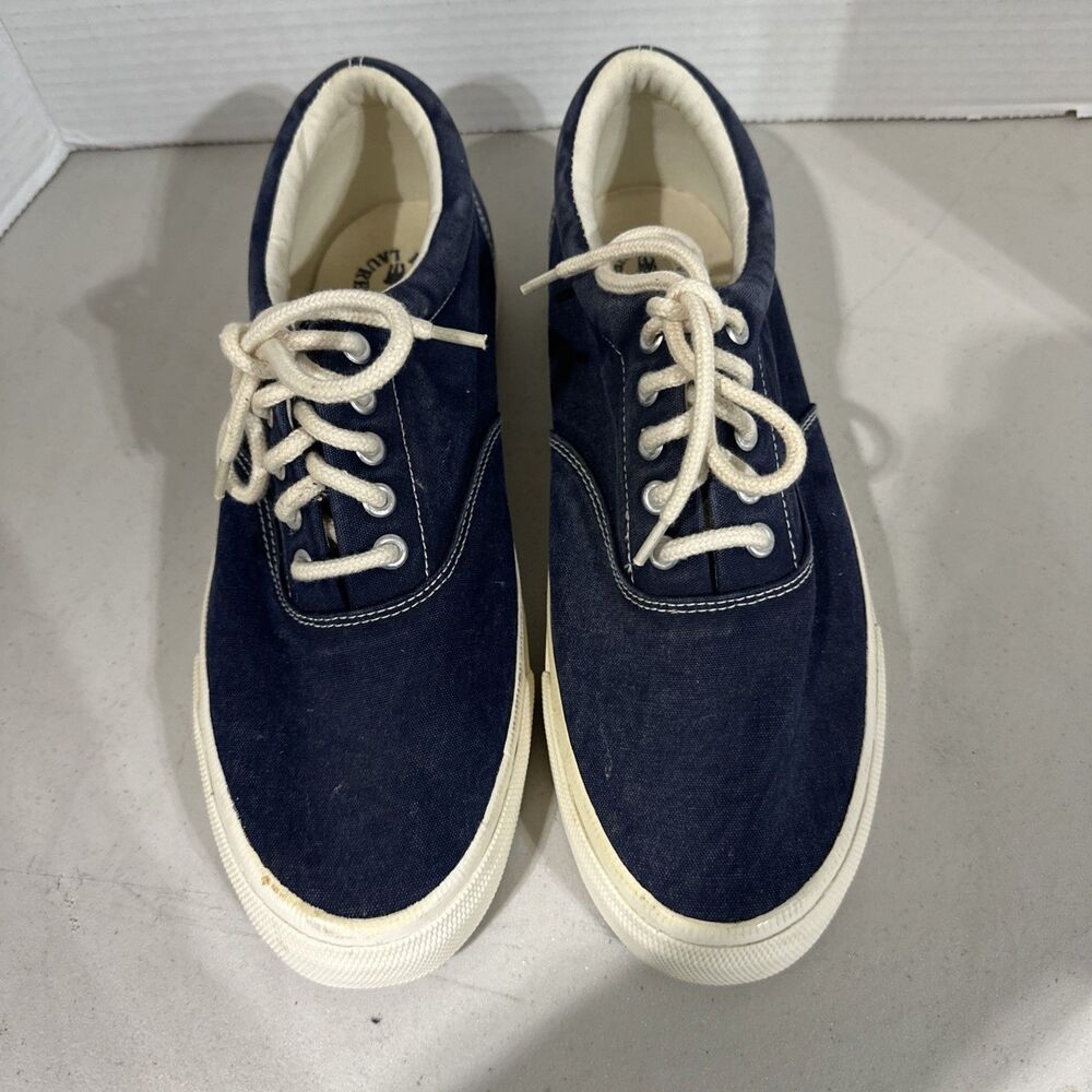 Double RL (RRL) Cotton Canvas Blu Indigo Sneakers Size 101/2 D